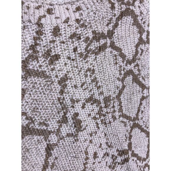 XS Snake Print Stretch Sweater Y2K Tight Long Sleeve Top Funky Skin-Tight Fitted - Picture 3 of 5
